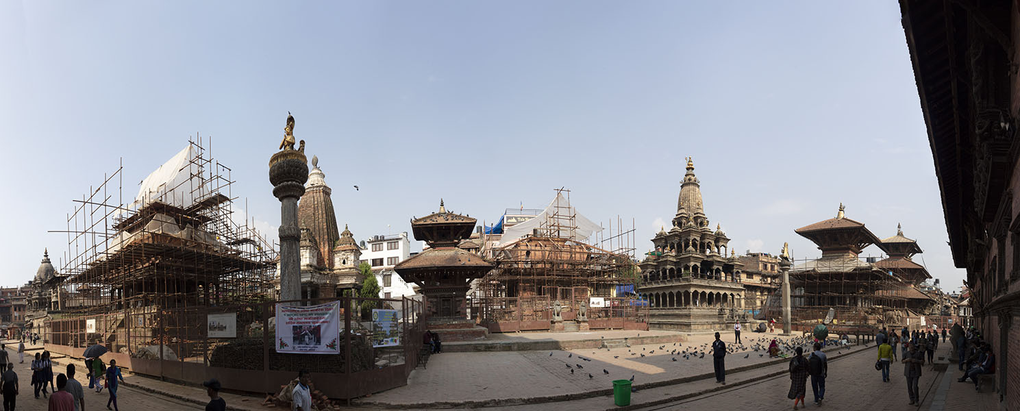 Patan Durbar Square Temples, From a Door in the Palace.